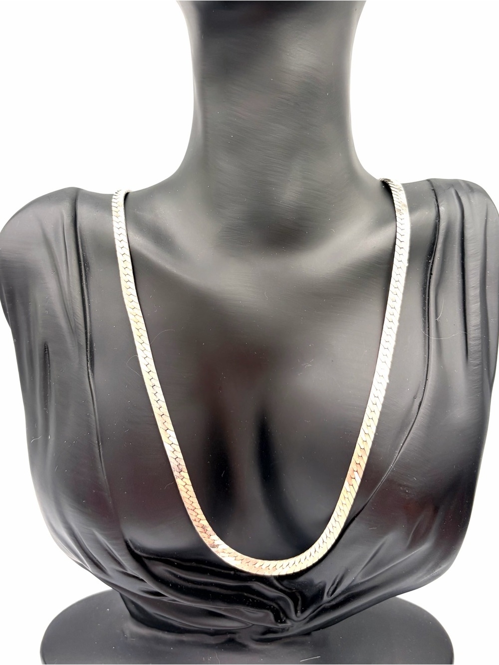 Classic Sterling Silver Herringbone Necklace - 5mm, 20”